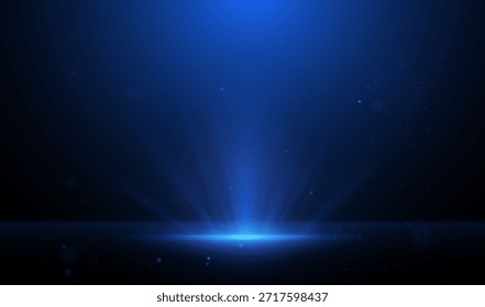 Espacio vacío de luces bokeh azules para premios corporativos modernos. Esta frontera inspirada en la tecnología es perfecta para los certificados digitales, los logros gráficos de los empleados y los premios a la innovación en tecnología y finanzas