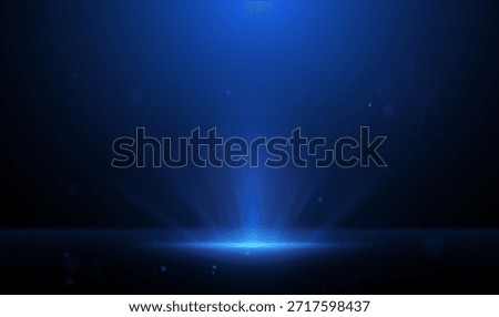 Empty space of blue bokeh lights for modern corporate awards. This tech-inspired border is perfect for digital certificates, employee achievement graphic, and innovation awards in the tech and finance
