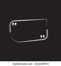 empty space for quotation isolated on black background