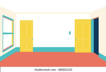 Empty space room background  vector illustration flat design