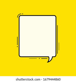 Empty speech box, vector illustration