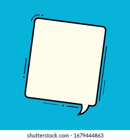 Empty speech box, vector illustration