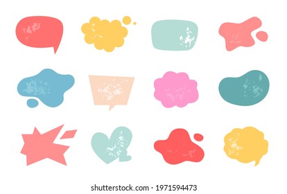 Empty speech bubble and clowd in hand drawn vector style for text and message