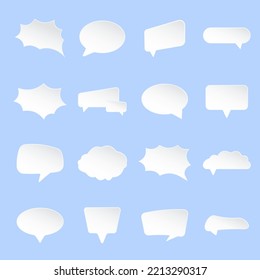 Empty speech bubble Collection. Set of vector illustration