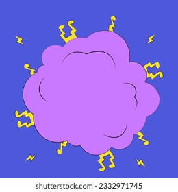 Empty speech bubble on colorful background. Vector illustration EPS10.