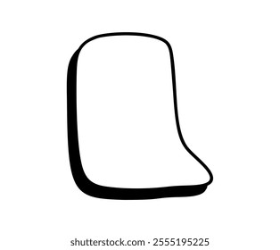 Empty speech bubble provides space for dialogue, questions, or exclamations, perfect for comics, social media, or educational materials