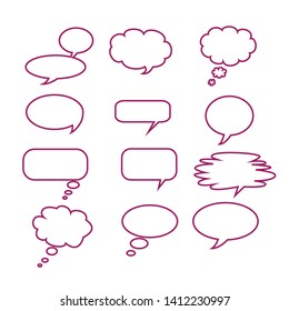 Empty Speech bubble with shadow. For text communication. Vector.