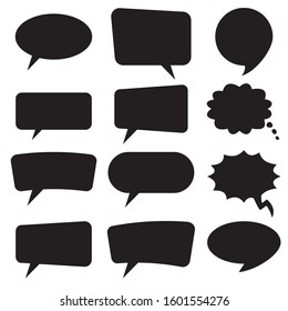Empty Speech bubble, text balloon hand drawing. For text communication. Vector.