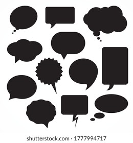 empty speech bubbles or Communication bubbles set on white background. Vector illustration. Eps 10 vector file.