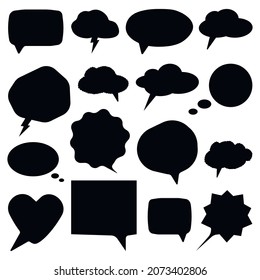 Empty speech bubbles icon set. simple modern speech bubble  for communication.