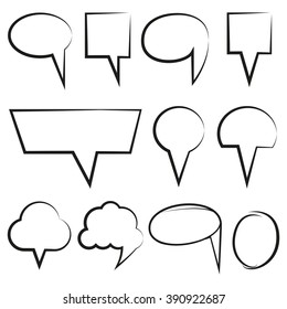 empty speech bubbles for infographics vector