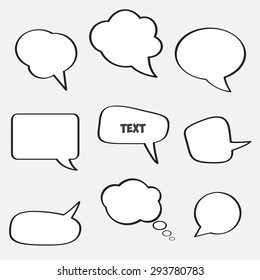 Empty Speech Bubbles For Text Communication. Vector Image Of The  Eps 10.