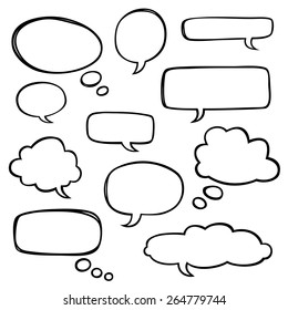 Empty speech bubbles. Vector illustration.