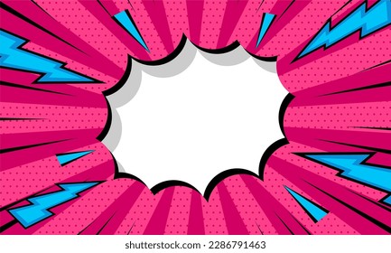 Empty speech comic cartoon background