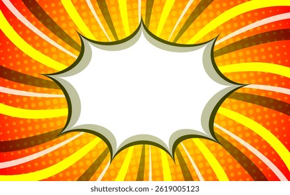 Empty speech comic cartoon background. vector illustration