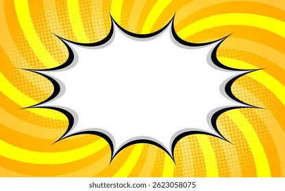 Empty speech comic cartoon background. vector illustration