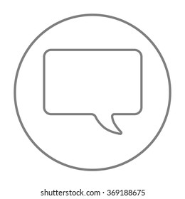 Empty speech square line icon.