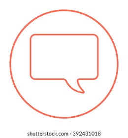 Empty speech square line icon.