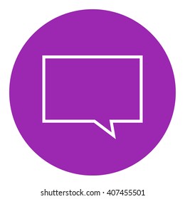 Empty speech square line icon.