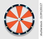 Empty spinning fortune wheel, lucky roulette, online promotion events, vector illustration