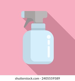Leeres Spray Flasche Symbol flache Vektorgrafik. Atomizer waschen. Auslaufeinrichtung