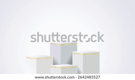 Empty square podium displaying products on background, Vector illustration