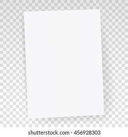 Empty Square Poster Card On Gray Background. A4 Size. White Paper, A4 Background, Empty Banner, Empty Blank, Vector eps-10. - Shutterstock ID 456928303