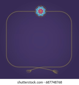 Empty square shape vector border for Raksha Bandhan message.