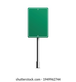 Empty square shield of road sign mockup, realistic vector illustration isolated.
