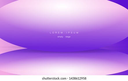 Empty stage interior futuristic background. Vector showcase to display your commercial product.