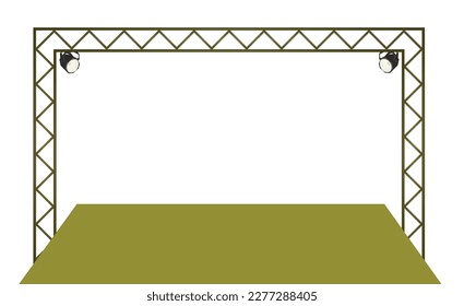 Empty stage isolated. vector illustration