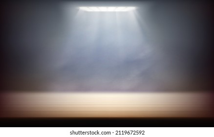 Empty stage with lights. Background for copy space. Vector template