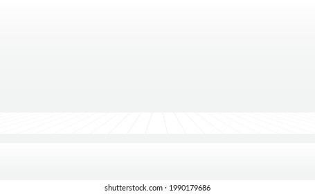 Empty stage podium on white background. Vector  illustration of pedestal display