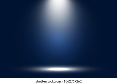 Empty stage with spotlights. Lighting devices on a transparent background.
