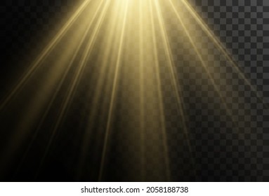 Estadio vacío con focos. Dispositivos de iluminación en un fondo transparente.	
