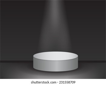 Empty stage studio vector