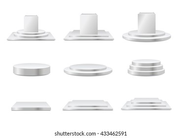 Empty stage studio vector