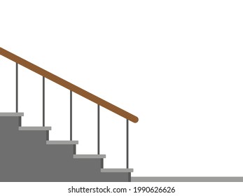 Leere Treppe auf weißem Hintergrund
