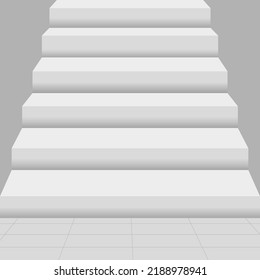 Empty stairs leading up indoors