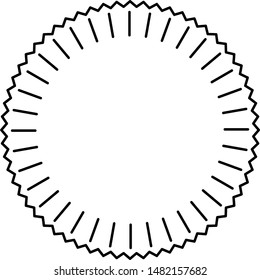 Empty stamp frame icon in outline style.