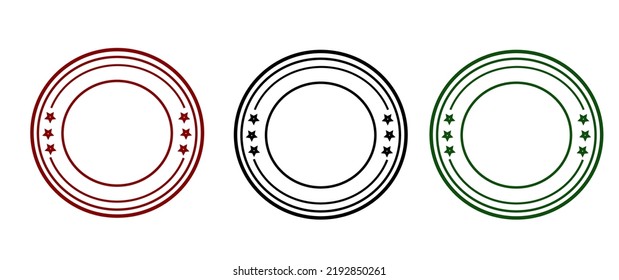  Empty stamps set vector illustration.