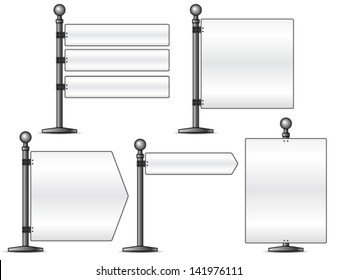Empty Standing Guideposts