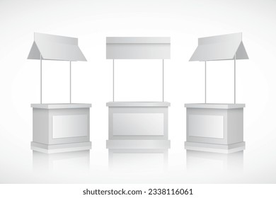 empty stands mock up template vector