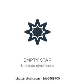 Empty star icon vector. Trendy flat empty star icon from ultimate glyphicons collection isolated on white background. Vector illustration can be used for web and mobile graphic design, logo, eps10