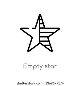 empty star vector line icon. Simple element illustration. empty star outline icon from ultimate glyphicons concept. Can be used for web and mobile