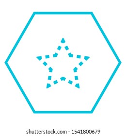 empty star vector line icon. Simple element illustration. empty star outline icon from ultimate glyphicons concept. Can be used for web and mobile