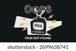 Empty state 404 error 3d icon render.