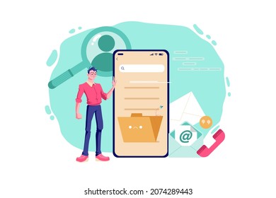 Empty State Illustration concept. Flat illustration isolated on white background.