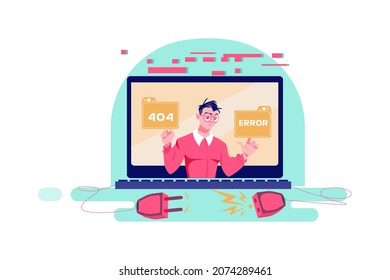Empty State Illustration concept. Flat illustration isolated on white background.