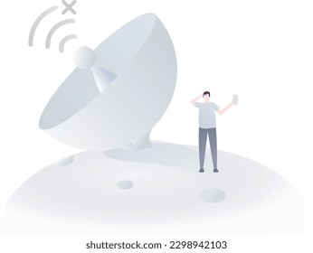 empty state-No signal or network connection failure state illustration